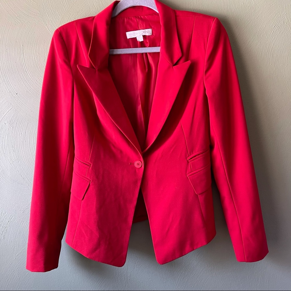Red work business jacket a line